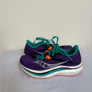 Saucony Endorphin Pro 2 Womens Size 8.5 Purple Blue Running Sneakers